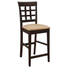 Load image into Gallery viewer, Gabriel Upholstered Counter Height Stools Cappuccino and Beige (Set of 2)