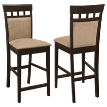 Load image into Gallery viewer, Gabriel Upholstered Counter Height Stools Cappuccino and Beige (Set of 2)