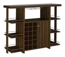 Load image into Gallery viewer, Evelio Bar Unit with Wine Bottle Storage Walnut image