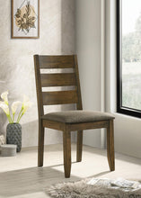 Load image into Gallery viewer, Alston Ladder Back Dining Side Chairs Knotty Nutmeg and Grey (Set of 2)