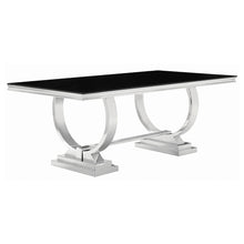 Load image into Gallery viewer, Antoine Rectangular Glass Top Dining Set Chrome