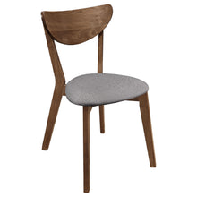 Load image into Gallery viewer, Alfredo Upholstered Dining Chairs Grey and Natural Walnut (Set of 2)