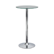 Load image into Gallery viewer, Abiline Glass Top Round Bar Table Chrome