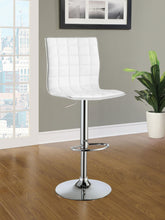 Load image into Gallery viewer, Ashbury Upholstered Adjustable Bar Stools White and Chrome (Set of 2) image