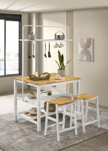 Load image into Gallery viewer, Edgeworth 3-piece Kitchen Island Counter Table Set White