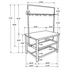 Load image into Gallery viewer, Edgeworth 3-piece Kitchen Island Counter Table Set White