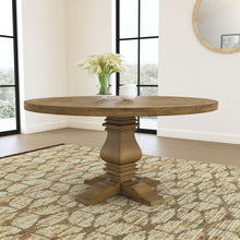 Load image into Gallery viewer, Florence Round Pedestal Dining Table Rustic Smoke