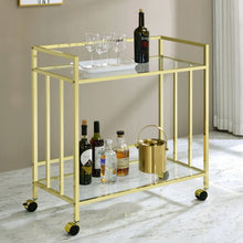 Load image into Gallery viewer, Cara Rectangular Glass Bar Cart