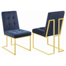 Load image into Gallery viewer, Cisco Tufted Back Side Chairs Ink Blue (Set of 2)