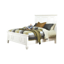 Load image into Gallery viewer, Sandy Beach Queen Panel Bed with High Headboard Cream White image