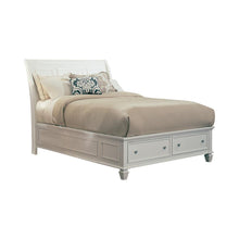 Load image into Gallery viewer, Sandy Beach Queen &amp; E.King Panel Bed with High Headboard Black &amp; White