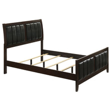 Load image into Gallery viewer, Carlton Full &amp; Twin Upholstered Panel Bed Cappuccino and Black