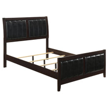 Load image into Gallery viewer, Carlton California King, E.King, &amp; Queen Upholstered Bed Cappuccino and Black