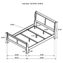 Load image into Gallery viewer, Louis Philippe Eastern King, Full, &amp; Queen Bed