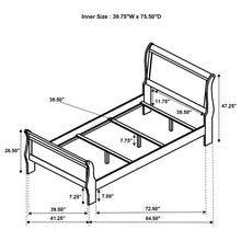 Load image into Gallery viewer, Louis Philippe Twin Bed