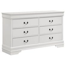 Load image into Gallery viewer, Louis Philippe 6-drawer Dresser White