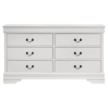 Load image into Gallery viewer, Louis Philippe 6-drawer Dresser White