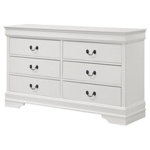 Load image into Gallery viewer, Louis Philippe 6-drawer Dresser White