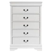 Load image into Gallery viewer, Louis Philippe 5-drawer Bedroom Chest White