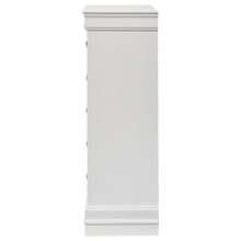 Load image into Gallery viewer, Louis Philippe 5-drawer Bedroom Chest White