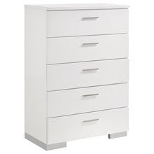 Load image into Gallery viewer, Felicity 5-drawer Chest Glossy White