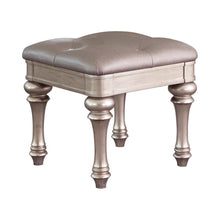 Load image into Gallery viewer, Bling Game Upholstered Vanity Stool Metallic Platinum image