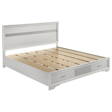 Load image into Gallery viewer, Miranda California King. E.King, &amp; Queen 2-drawer Storage Bed Black &amp; White