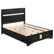 Load image into Gallery viewer, Miranda Full &amp; Twin Storage Bed Black