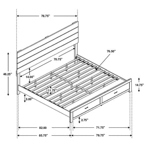 Brantford Wood Storage Panel Bed
