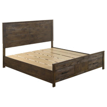 Load image into Gallery viewer, Woodmont Eastern King &amp; Queen Storage Bed Rustic Golden Brown