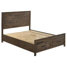 Load image into Gallery viewer, Woodmont Eastern King &amp; Queen Storage Bed Rustic Golden Brown