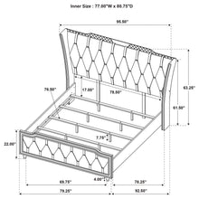 Load image into Gallery viewer, Lorient Wingback Bed with LED Lighting