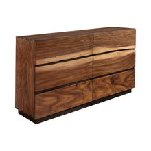 Load image into Gallery viewer, Winslow 6-drawer Dresser Smokey Walnut and Coffee Bean image