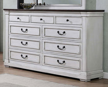 Load image into Gallery viewer, Hillcrest 9-drawer Dresser Dark Rum and White image