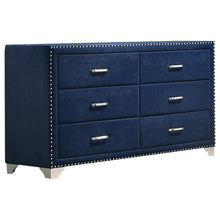 Load image into Gallery viewer, Melody 6-drawer Upholstered Dresser Pacific Blue image