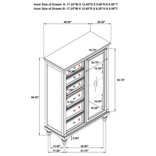 Load image into Gallery viewer, Andover 6-drawer Tempered Glass Door Chest Dark Oak