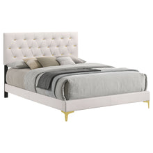 Load image into Gallery viewer, Kendall Panel Bed E.King, &amp; Queen Black &amp; White
