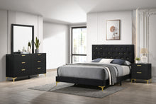 Load image into Gallery viewer, Kendall Tufted Panel Bedroom Set Black and Gold