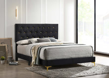 Load image into Gallery viewer, Kendall Panel Bed E.King, &amp; Queen Black &amp; White