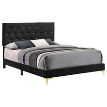 Load image into Gallery viewer, Kendall Panel Bed E.King, &amp; Queen Black &amp; White