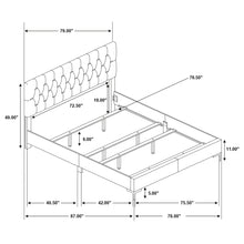 Load image into Gallery viewer, Kendall Panel Bed E.King, &amp; Queen Black &amp; White