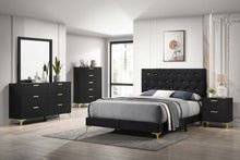 Load image into Gallery viewer, Kendall Panel Bed E.King, &amp; Queen Black &amp; White
