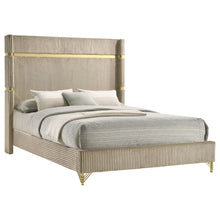 Load image into Gallery viewer, Lucia Eastern King &amp; Queen Bed Beige &amp; Grey