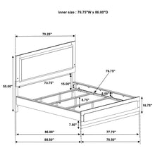 Load image into Gallery viewer, Caraway California King, E.King, &amp; Queen Bed Black &amp; White