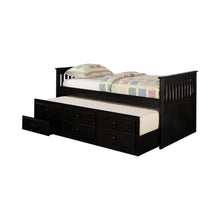 Load image into Gallery viewer, Rochford Twin Captain&#39;s Daybed with Storage Trundle Black image