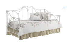 Load image into Gallery viewer, Halladay Twin Metal Daybed with Floral Frame White image