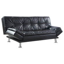 Load image into Gallery viewer, Dilleston Tufted Back Upholstered Sofa Bed Black image