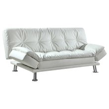 Load image into Gallery viewer, Dilleston Tufted Back Upholstered Sofa Bed White image