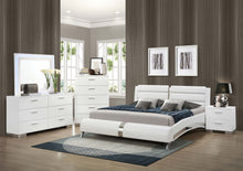 Load image into Gallery viewer, Jeremaine Bedroom Set with LED Mirror Glossy White