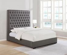 Load image into Gallery viewer, Camille Tall Tufted California King, E.King &amp; Queen Bed Grey